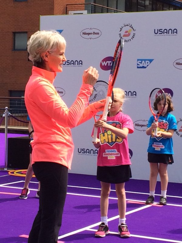 Year 3 are given Top Tennis Tips with Judy Murray!
